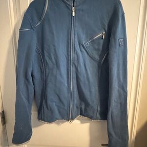 Belstaff Light Blue Zip-Front Jacket
